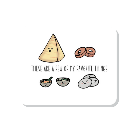 Happy South Indian Food Favorites Magnet