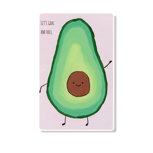 Let's Guac and Roll Avocado Fridge Magnet