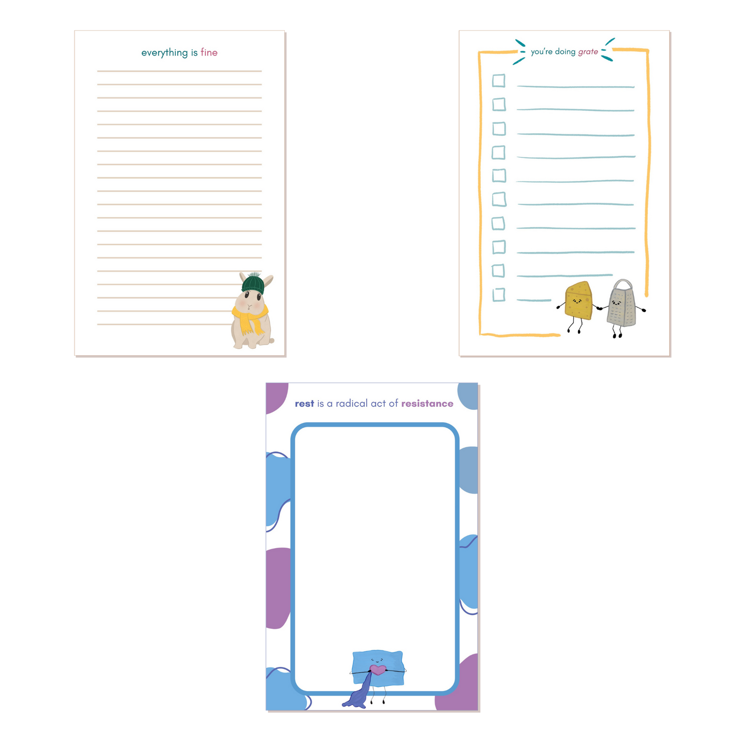 Self Care Notepad Trio