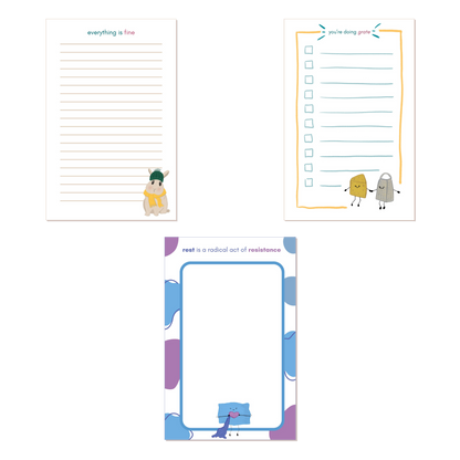 Self-Care Notepad Bundle | Set of 3