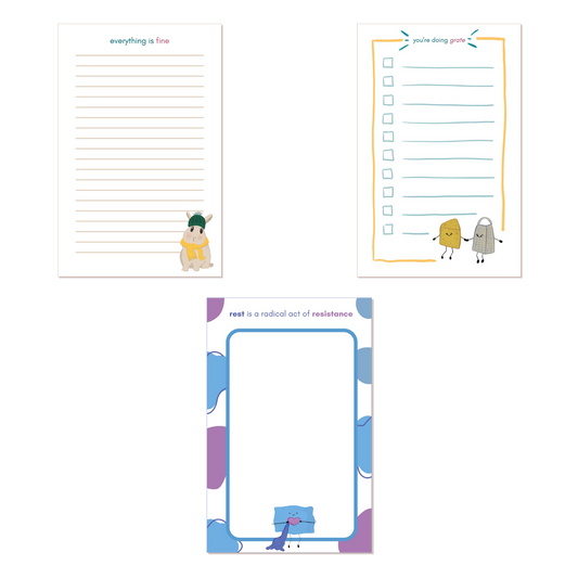 Self Care Notepad Trio
