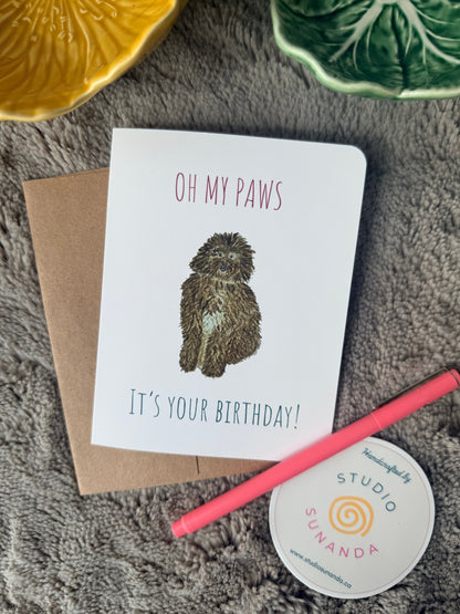 Oh My Paws Birthday Card