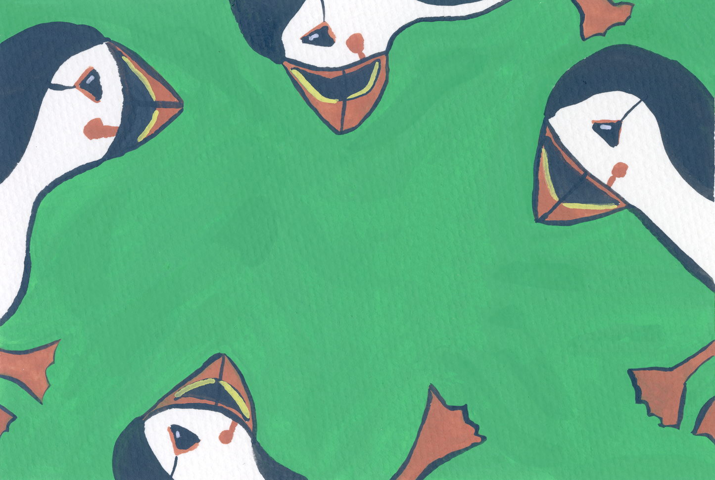 Elliston Puffins 5x7” Art Print