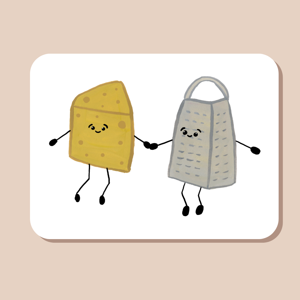 Pretty Grate Cheese Pun Vinyl Sticker