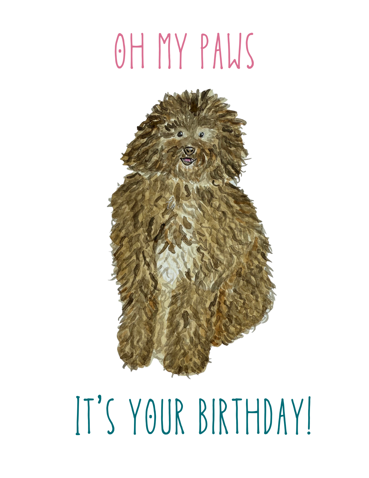 Oh My Paws Birthday Card