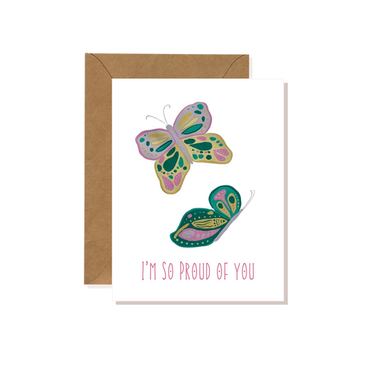 So Proud of You Butterfly Card