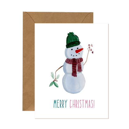 Classic Snowman Christmas Card