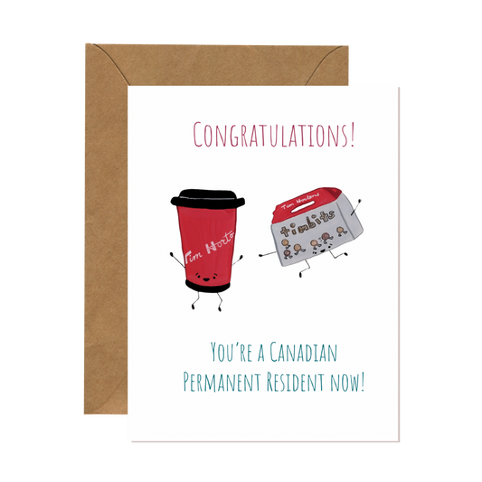Canadian PR Coffee & Timbits Congratulations Card