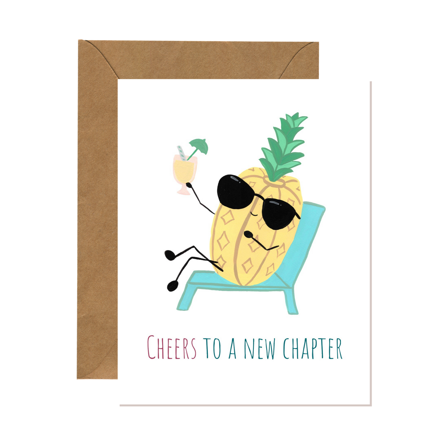 Pineapple Cheers New Beginnings Card