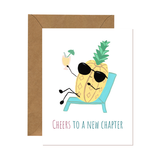 Pineapple Cheers New Beginnings Card