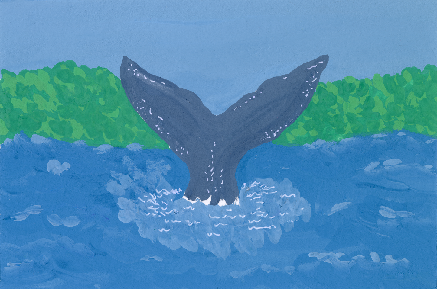 Bonavista Whale 5x7” art print